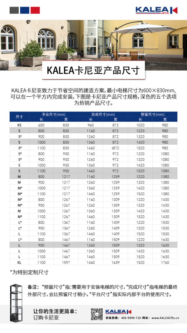 无底坑别墅电梯尺寸